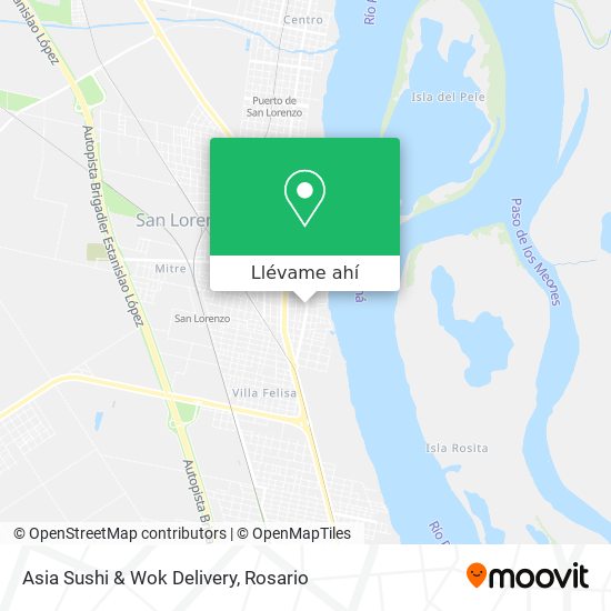 Mapa de Asia Sushi & Wok Delivery