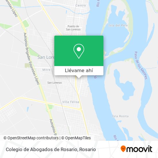 Mapa de Colegio de Abogados de Rosario