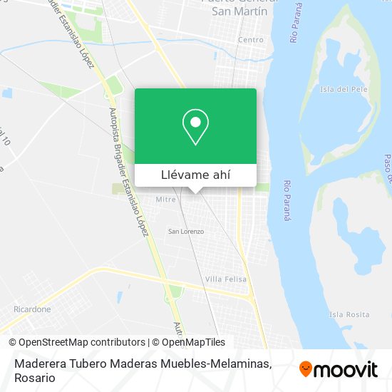 Mapa de Maderera Tubero Maderas Muebles-Melaminas