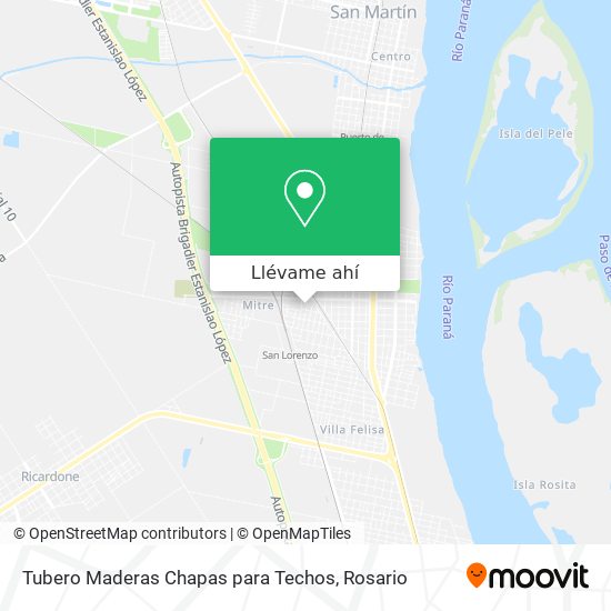 Mapa de Tubero Maderas Chapas para Techos
