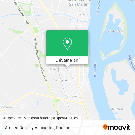 Mapa de Amdeo Daniel y Asociados