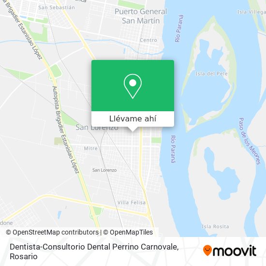 Mapa de Dentista-Consultorio Dental Perrino Carnovale