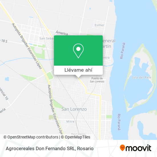 Mapa de Agrocereales Don Fernando SRL