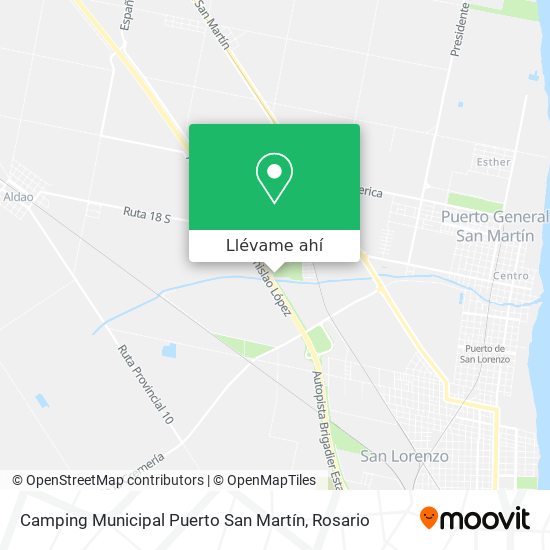 Mapa de Camping Municipal Puerto San Martín