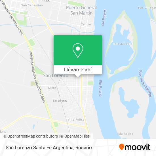 Mapa de San Lorenzo Santa Fe Argentina