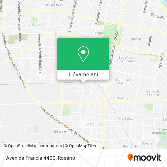 Mapa de Avenida Francia 4400