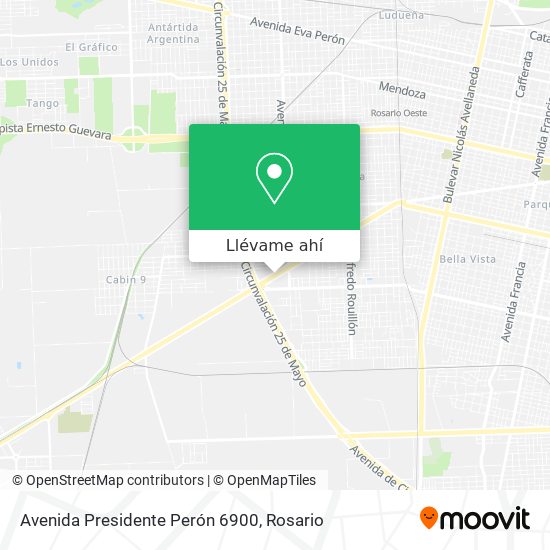 Mapa de Avenida Presidente Perón 6900