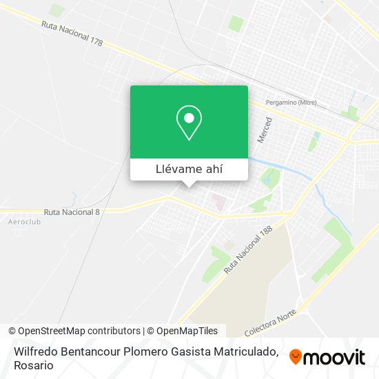 Mapa de Wilfredo Bentancour Plomero Gasista Matriculado