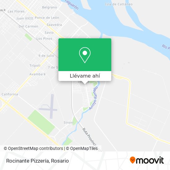 Mapa de Rocinante Pizzería