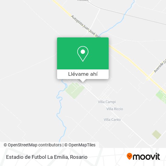 Mapa de Estadio de Futbol La Emilia