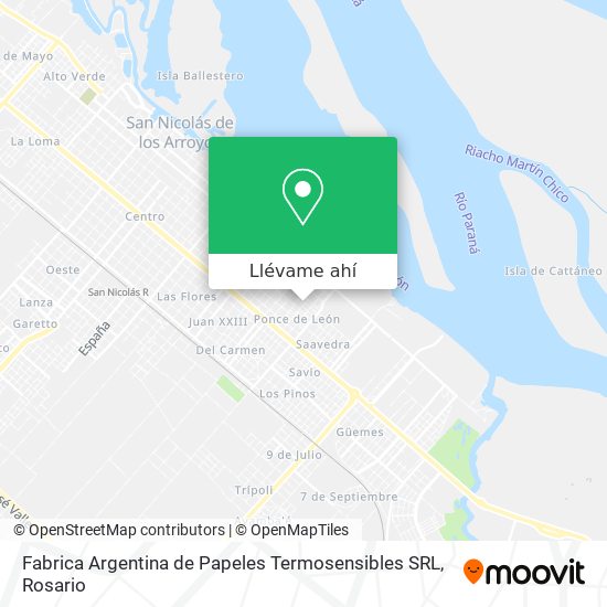 Mapa de Fabrica Argentina de Papeles Termosensibles SRL