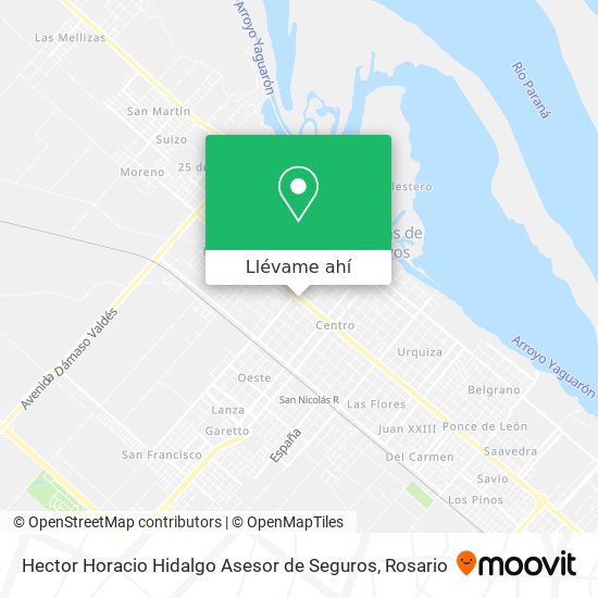 Mapa de Hector Horacio Hidalgo Asesor de Seguros