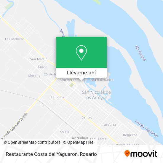 Mapa de Restaurante Costa del Yaguaron