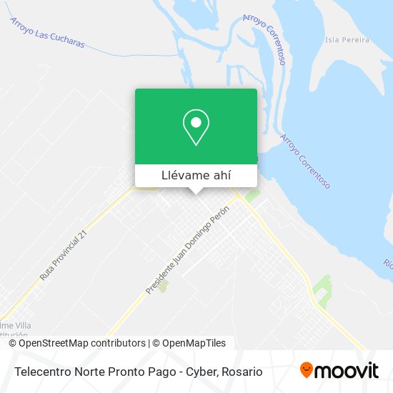 Mapa de Telecentro Norte Pronto Pago - Cyber