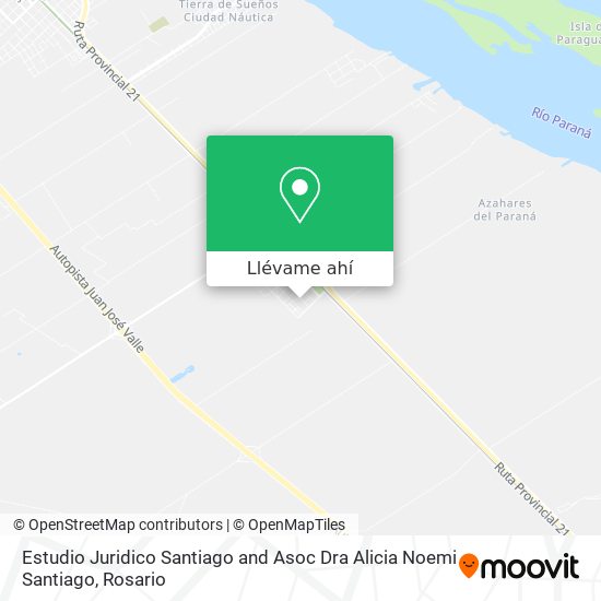 Mapa de Estudio Juridico Santiago and Asoc Dra Alicia Noemi Santiago