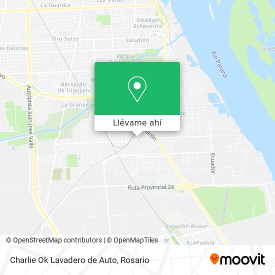 Mapa de Charlie Ok Lavadero de Auto