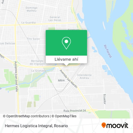 Mapa de Hermes Logistica Integral