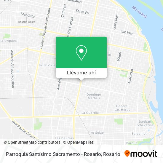 Mapa de Parroquia Santísimo Sacramento - Rosario