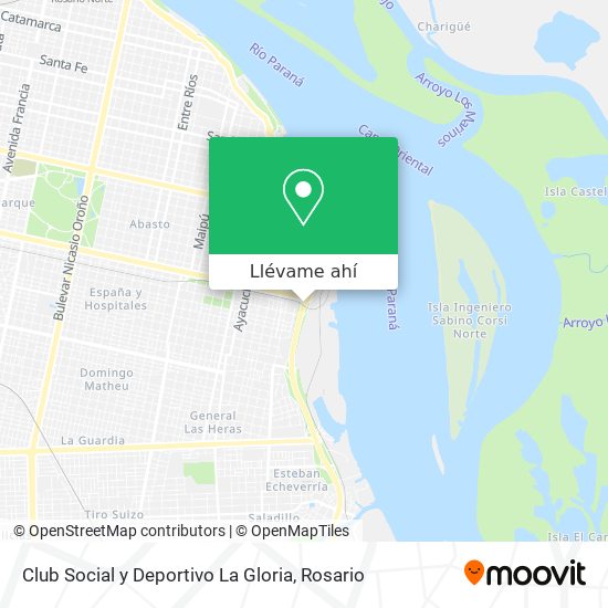 Mapa de Club Social y Deportivo La Gloria
