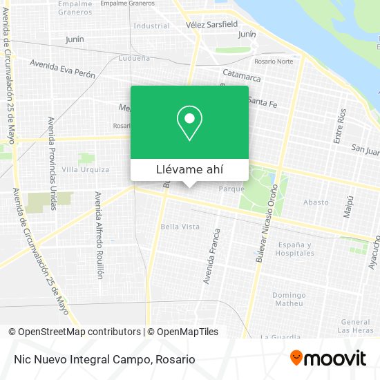 Mapa de Nic Nuevo Integral Campo