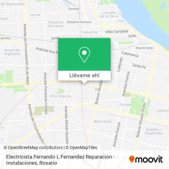 Mapa de Electricista Fernando L Fernandez Reparacion - Instalaciones