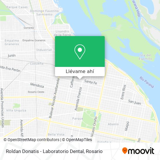 Mapa de Roldan Donatis - Laboratorio Dental