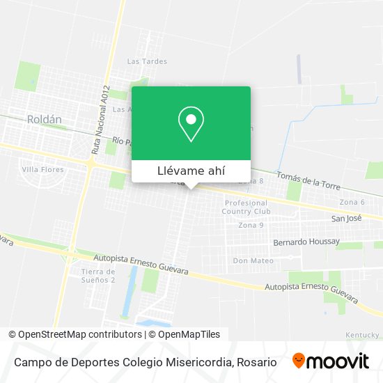 Mapa de Campo de Deportes Colegio Misericordia