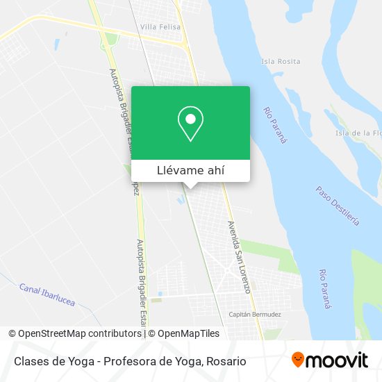 Mapa de Clases de Yoga - Profesora de Yoga