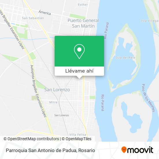 Mapa de Parroquia San Antonio de Padua