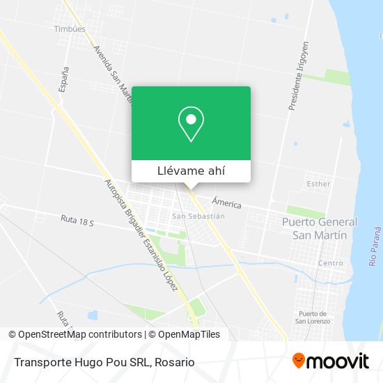 Mapa de Transporte Hugo Pou SRL