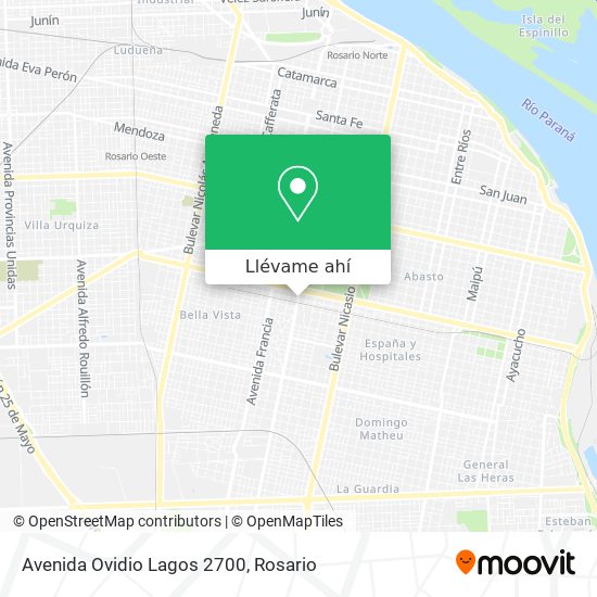Mapa de Avenida Ovidio Lagos 2700