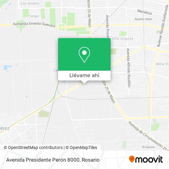 Mapa de Avenida Presidente Perón 8000