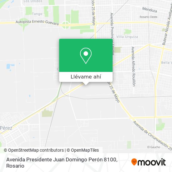 Mapa de Avenida Presidente Juan Domingo Perón 8100