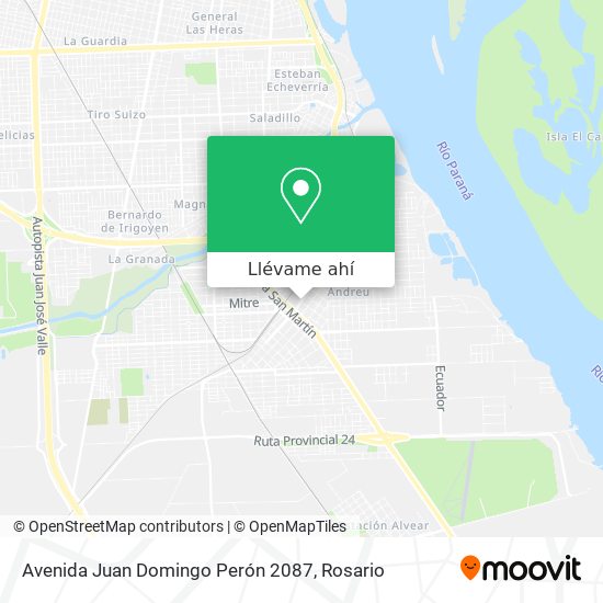 Mapa de Avenida Juan Domingo Perón 2087