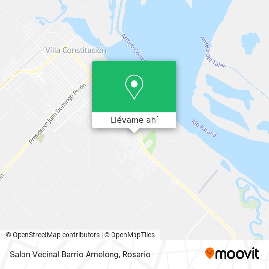 Mapa de Salon Vecinal Barrio Amelong
