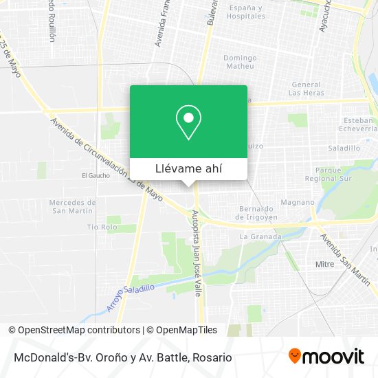 Mapa de McDonald's-Bv. Oroño y Av. Battle