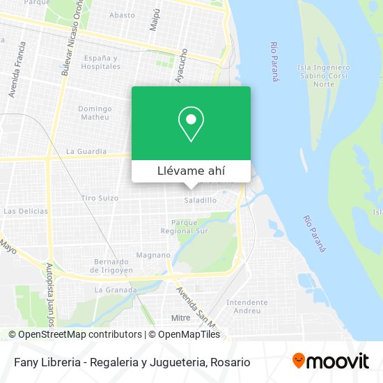 Mapa de Fany Libreria - Regaleria y Jugueteria