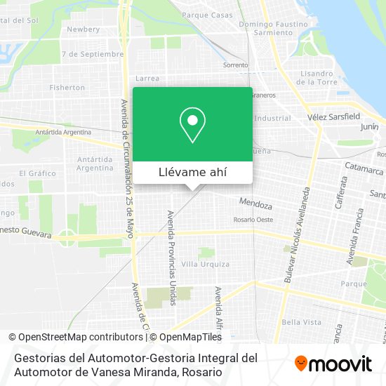 Mapa de Gestorias del Automotor-Gestoria Integral del Automotor de Vanesa Miranda