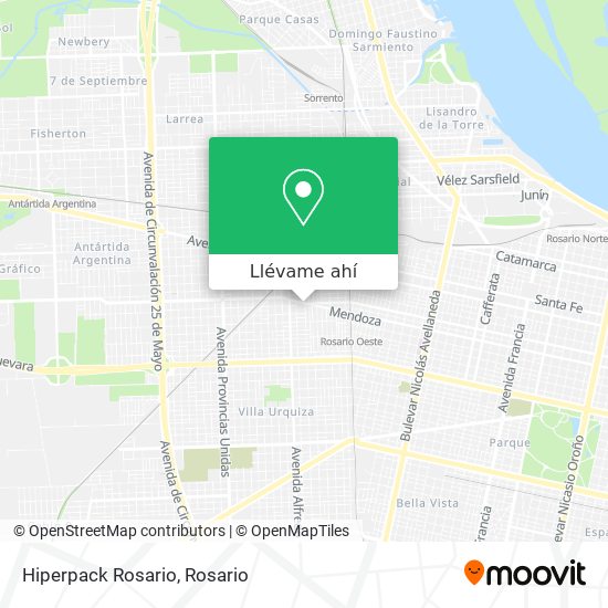 Mapa de Hiperpack Rosario