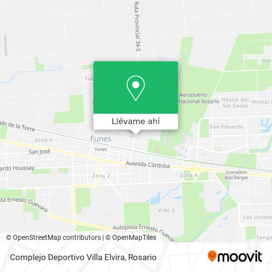 Mapa de Complejo Deportivo Villa Elvira