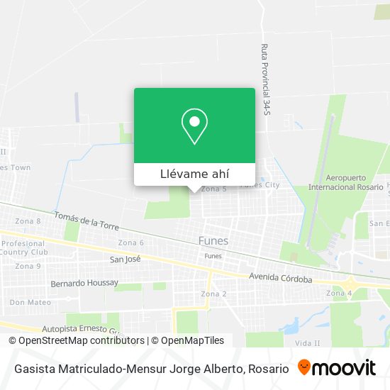 Mapa de Gasista Matriculado-Mensur Jorge Alberto
