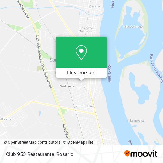 Mapa de Club 953 Restaurante