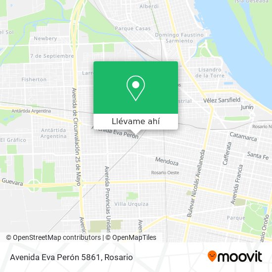 Mapa de Avenida Eva Perón 5861