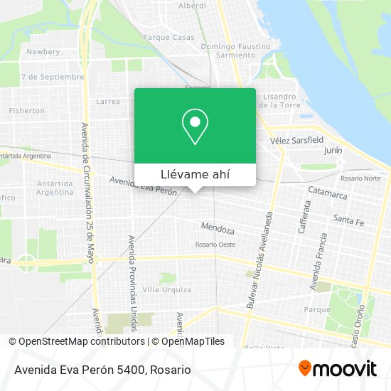Mapa de Avenida Eva Perón 5400