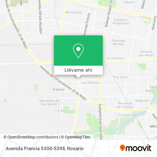 Mapa de Avenida Francia 5300-5398