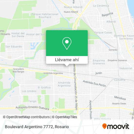 Mapa de Boulevard Argentino 7772