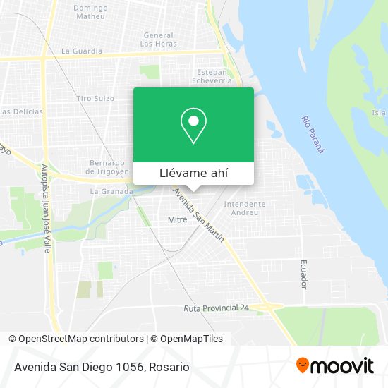 Mapa de Avenida San Diego 1056