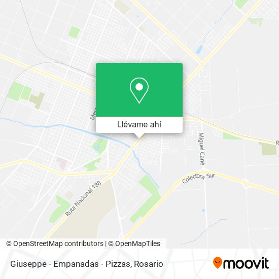 Mapa de Giuseppe - Empanadas - Pizzas