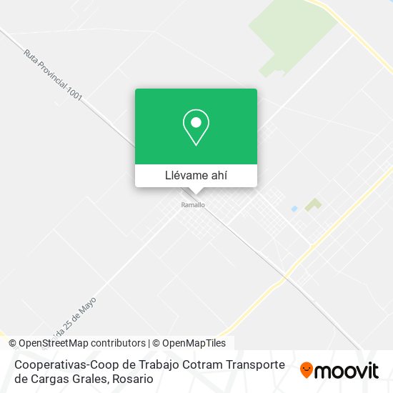 Mapa de Cooperativas-Coop de Trabajo Cotram Transporte de Cargas Grales