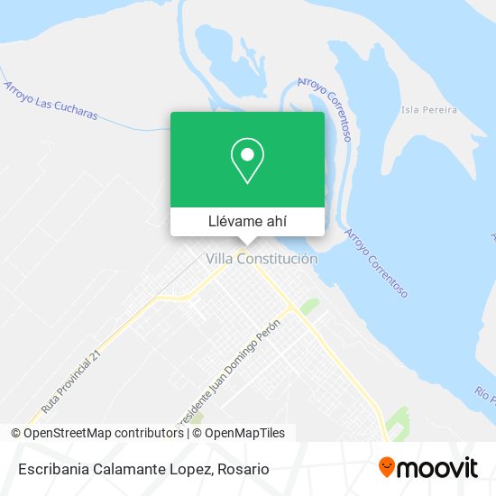 Mapa de Escribania Calamante Lopez